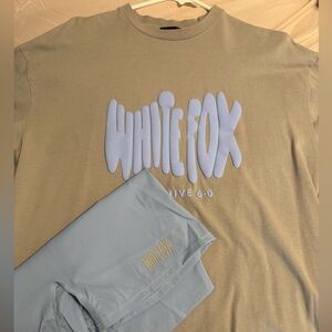 White Fox Grey and Blue matching set